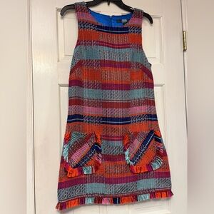 Eva Franco Colorful Striped Midi Dress